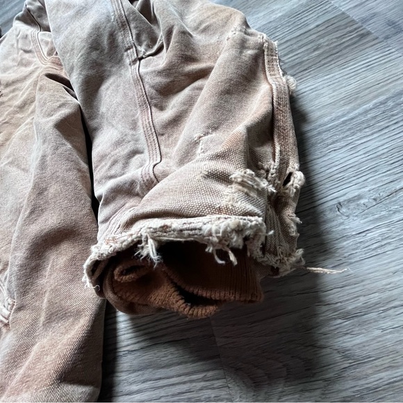 Carhartt J141 211 Men's 3X tall Sherpa Lined Canvas Duck Jacket distressed - Picture 3 of 16